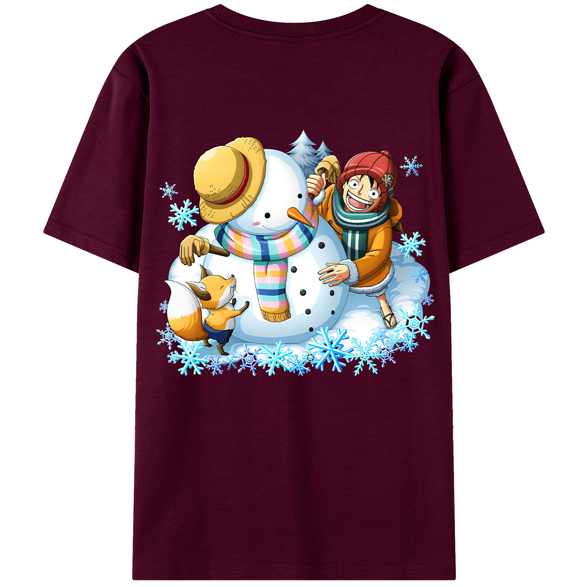 ワンピース モンキー・D・ルフィ ONE PIECE Monkey D. Luffy レディース半袖Tシャツ(バックプリント)